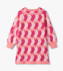 Girls Graphic Hearts Swing Sweater Dress | Hatley Sale Girls