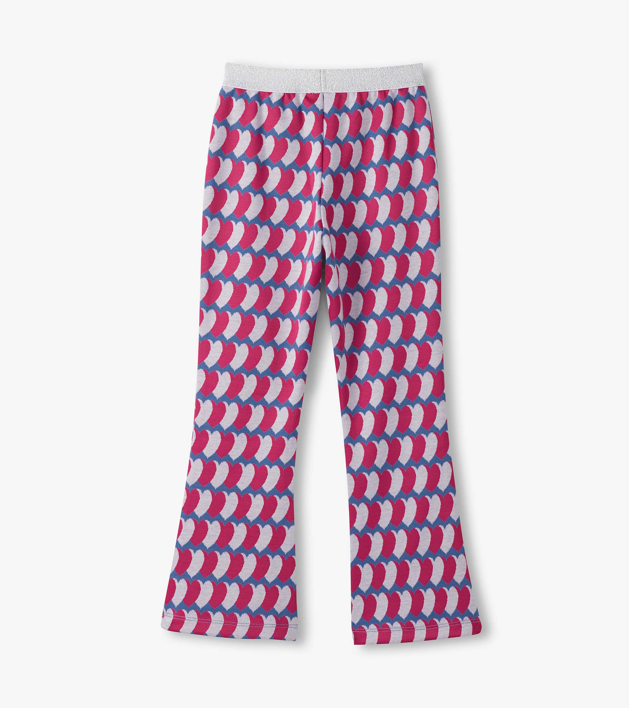 Girls Graphic Hearts Fun Waist Flare Pants | Hatley Sale Girls