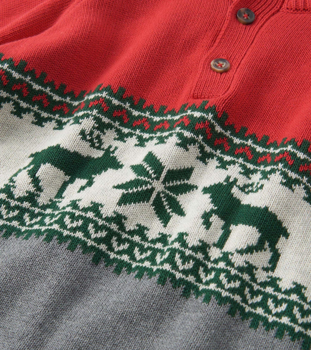 Boys Holiday Elk Mockneck Sweater | Hatley Onsale Boys