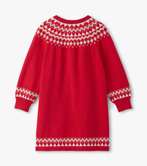 Girls Holiday Fair Isle Swing Sweater Dress | Hatley Girls