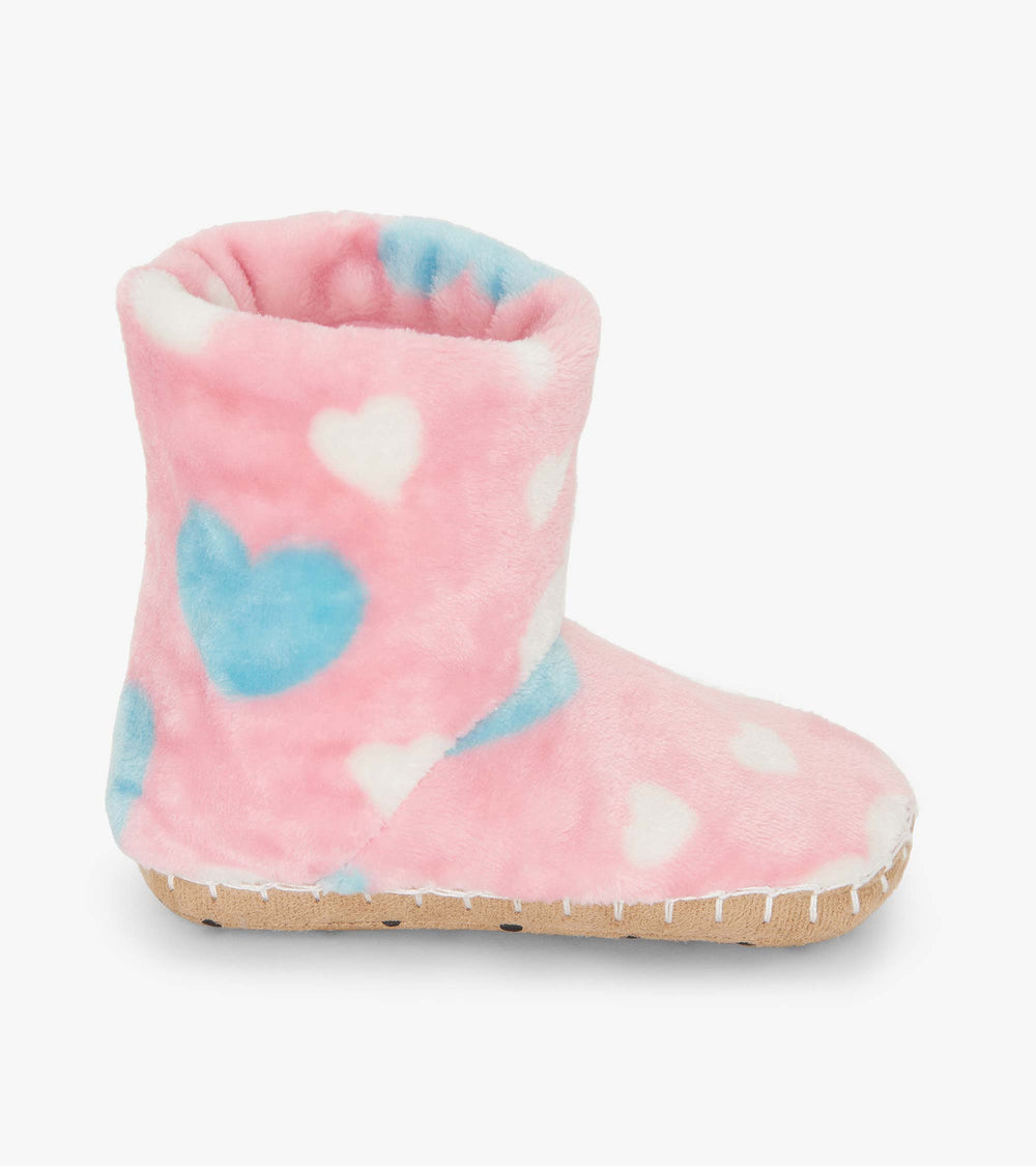 Girls Big Hearts Fuzzy Fleece Slippers | Hatley Onsale Girls