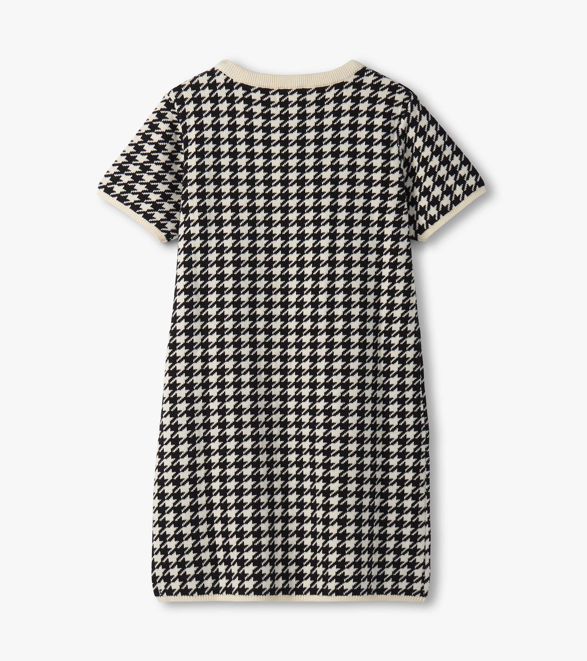 Girls Houndstooth Sweater Dress with Faux Fur Pockets | Hatley Outlet Girls