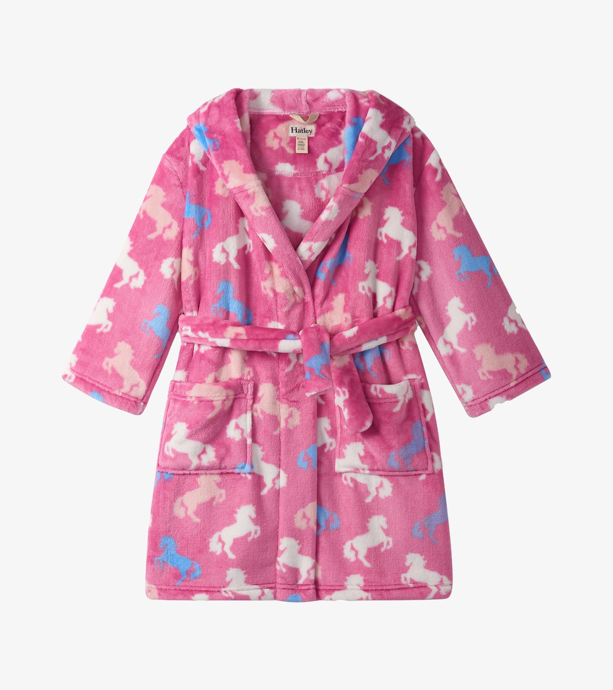 Girls Beautiful Horses Fuzzy Fleece Robe | Hatley Girls