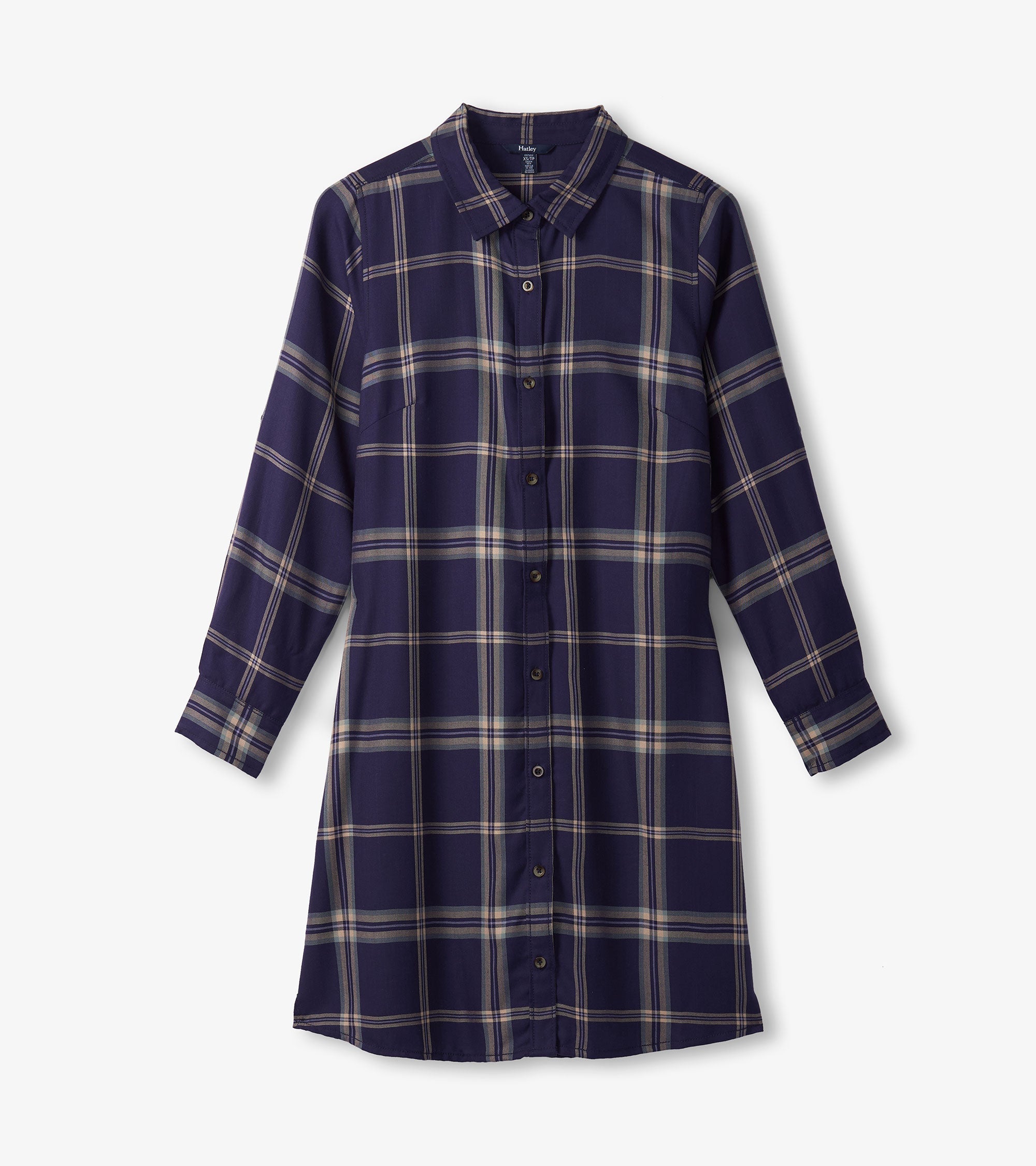 Cara Shirt Dress - Heirloom Navy Plaid | Hatley For Women
