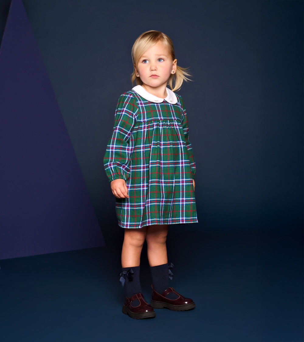 Baby & Toddler Girls Holiday Plaid Puff Sleeve Pinafore | Hatley For Baby & Toddler
