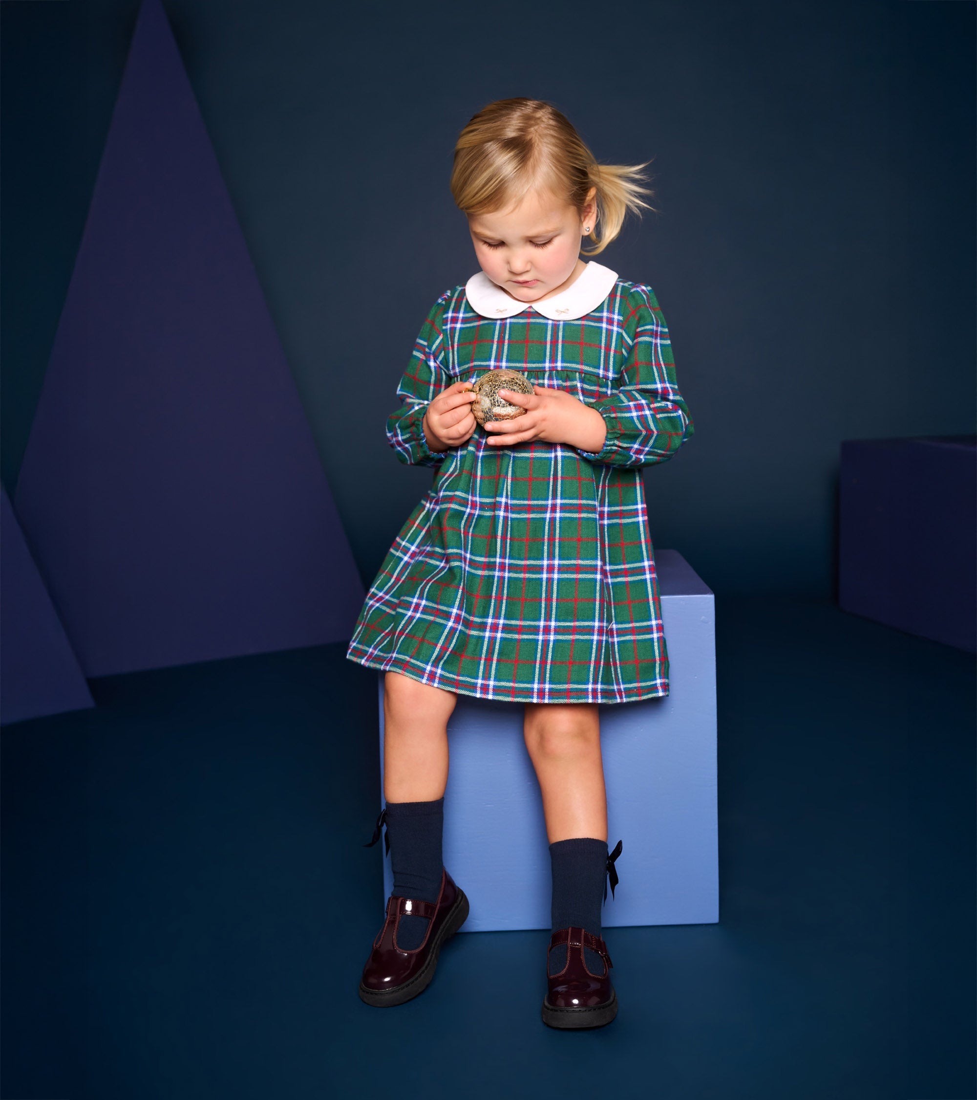 Baby & Toddler Girls Holiday Plaid Puff Sleeve Pinafore | Hatley For Baby & Toddler