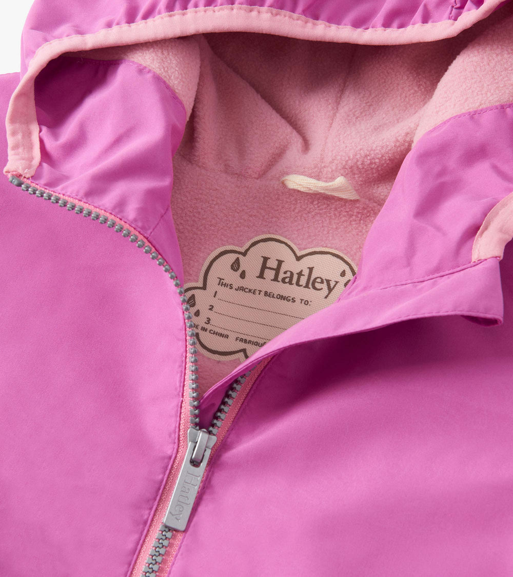 Girls Heart Swans Color Changing Zip-Up Rain Jacket | Hatley Discount Girls