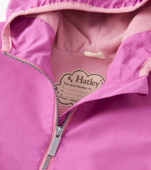 Girls Heart Swans Color Changing Zip-Up Rain Jacket | Hatley Discount Girls