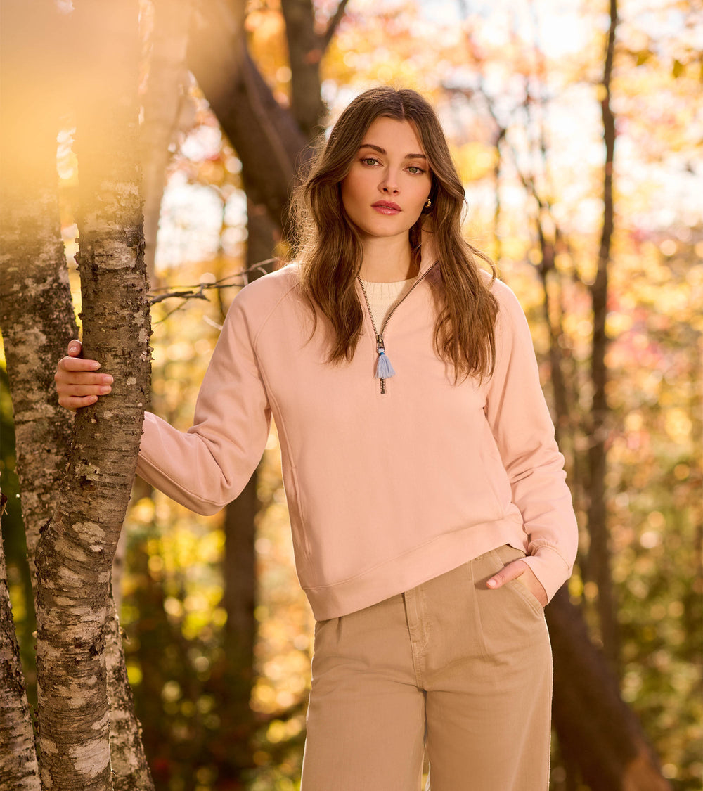 Mock Neck Pullover - Pink | Hatley Discount Women