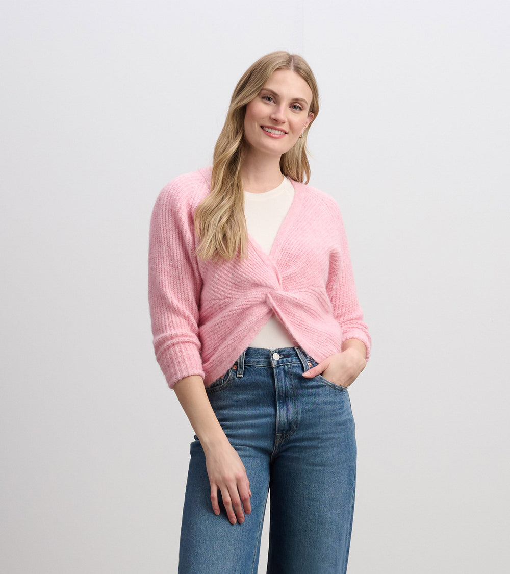 Cross Over Sweater - Pastel Pink | Hatley Sale Women