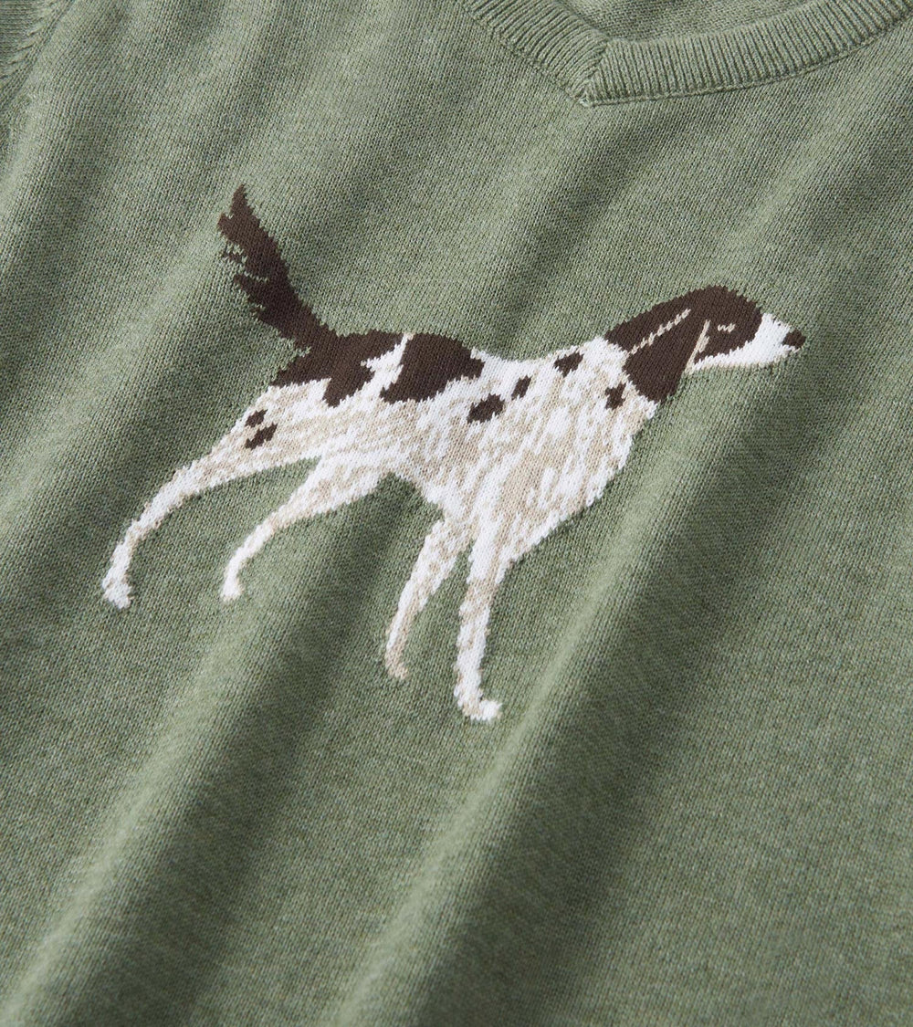 Boys Hunting Dogs V-Neck Sweater | Hatley For Boys