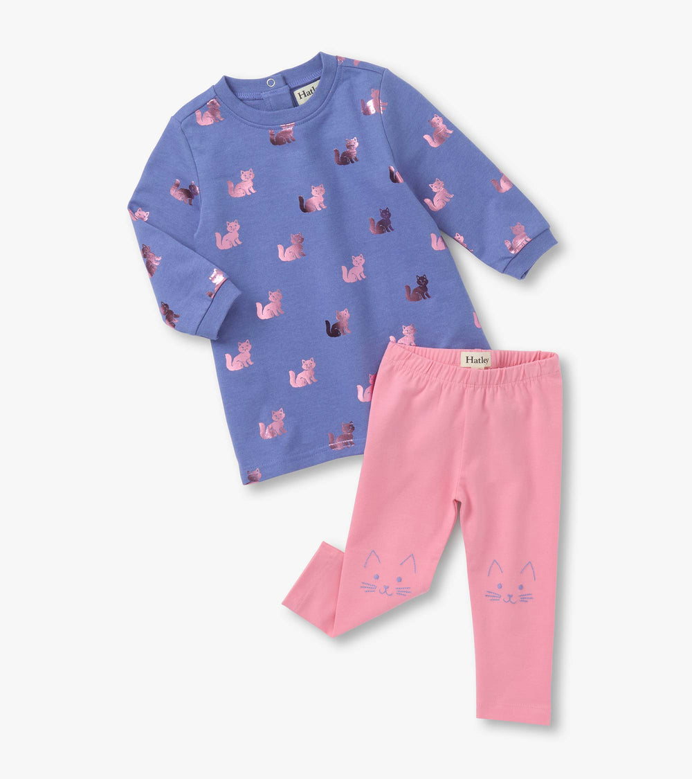 Baby & Toddler Girls Little Kitties Dress and Legging Set | Hatley US Baby & Toddler