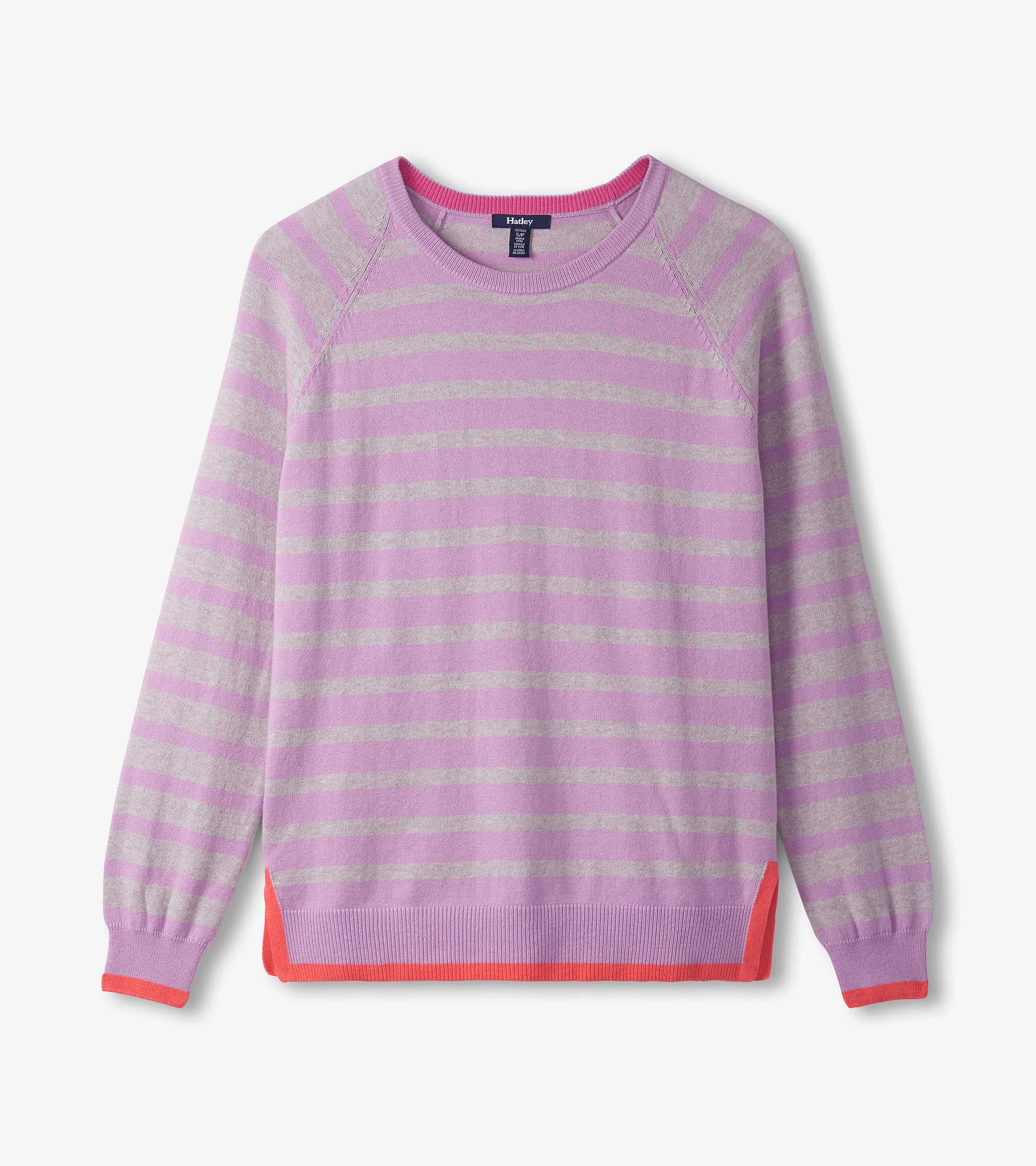 Olivia Sweater - Lilac Pink Stripes | Hatley