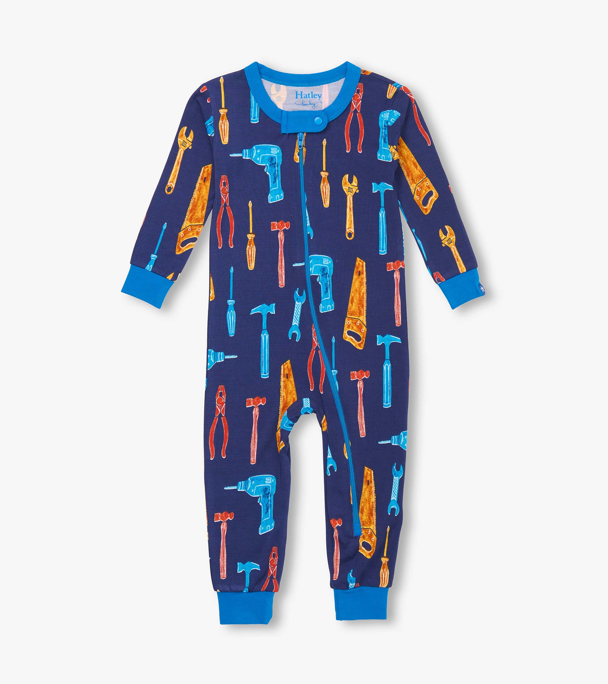 Baby Boys Lots of Tools Bamboo Sleeper | Hatley For Baby & Toddler
