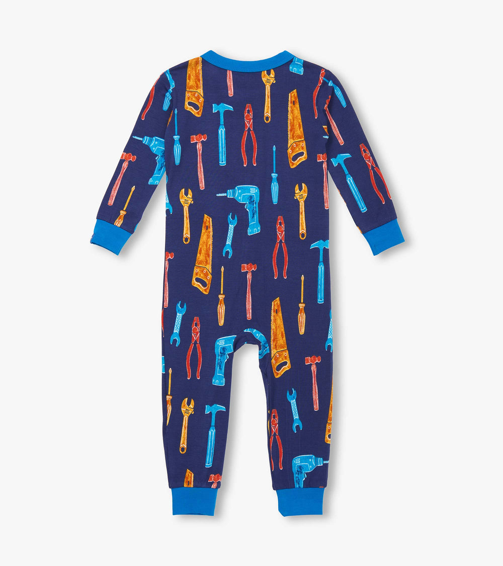 Baby Boys Lots of Tools Bamboo Sleeper | Hatley For Baby & Toddler