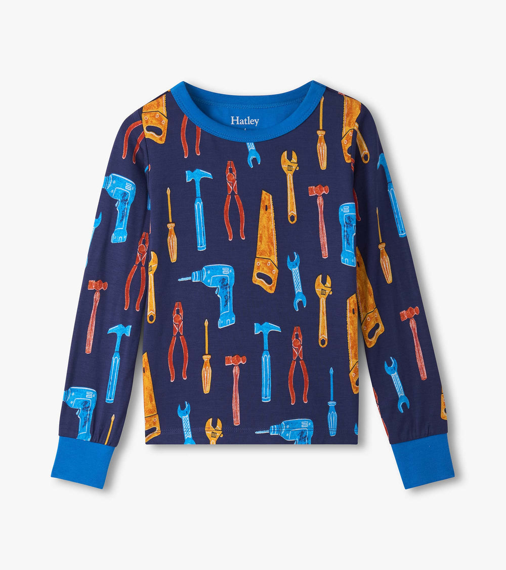 Boys Lots of Tools Bamboo Pajama Set | Hatley