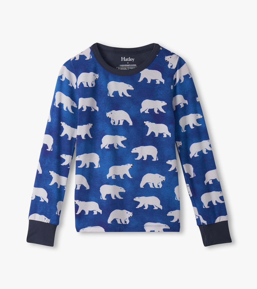 Boys Midnight Polar Bear Pajama Set | Hatley For Boys