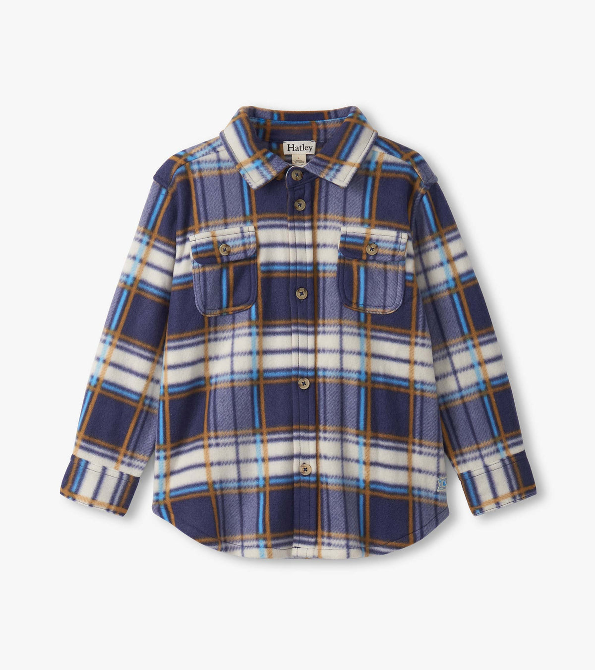 Boys Mountain Top Plaid Fleece Button-Up Shirt | Hatley