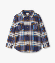 Boys Mountain Top Plaid Fleece Button-Up Shirt | Hatley