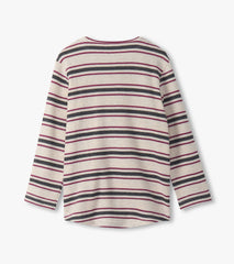 Boys Oatmeal Melange Stripes Waffle Henley | Hatley US Boys