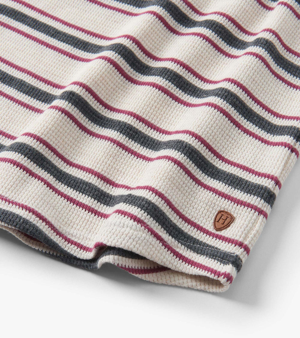 Boys Oatmeal Melange Stripes Waffle Henley | Hatley US Boys