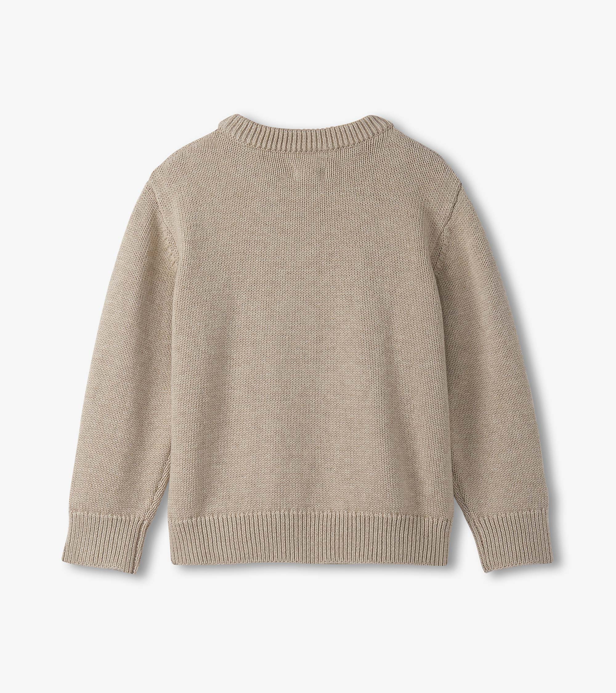 Boys Oatmeal Bear Crew Neck Sweater | Hatley