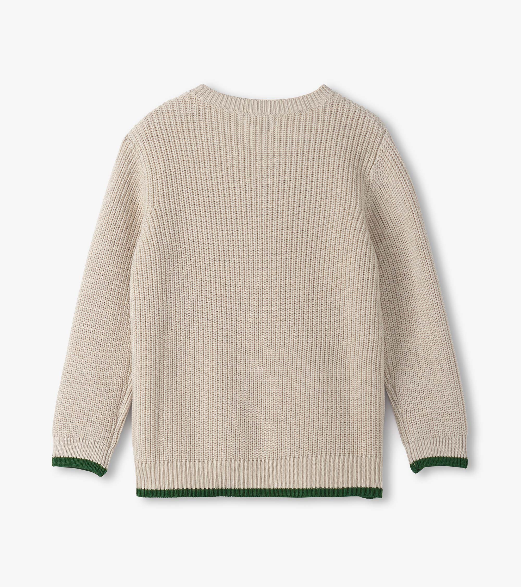 Boys Oatmeal Melange Button Neck Sweater | Hatley US Boys