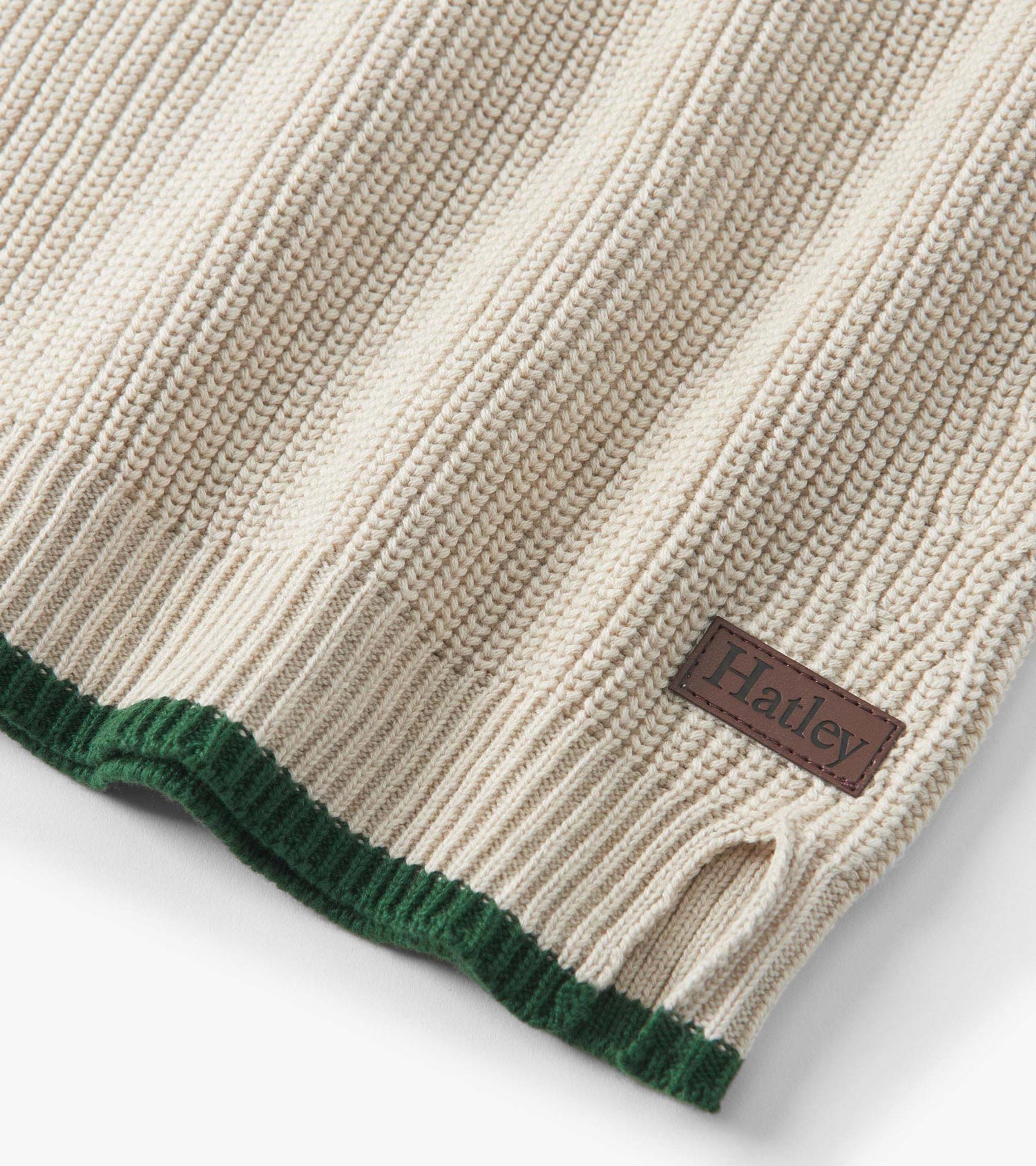 Boys Oatmeal Melange Button Neck Sweater | Hatley US Boys