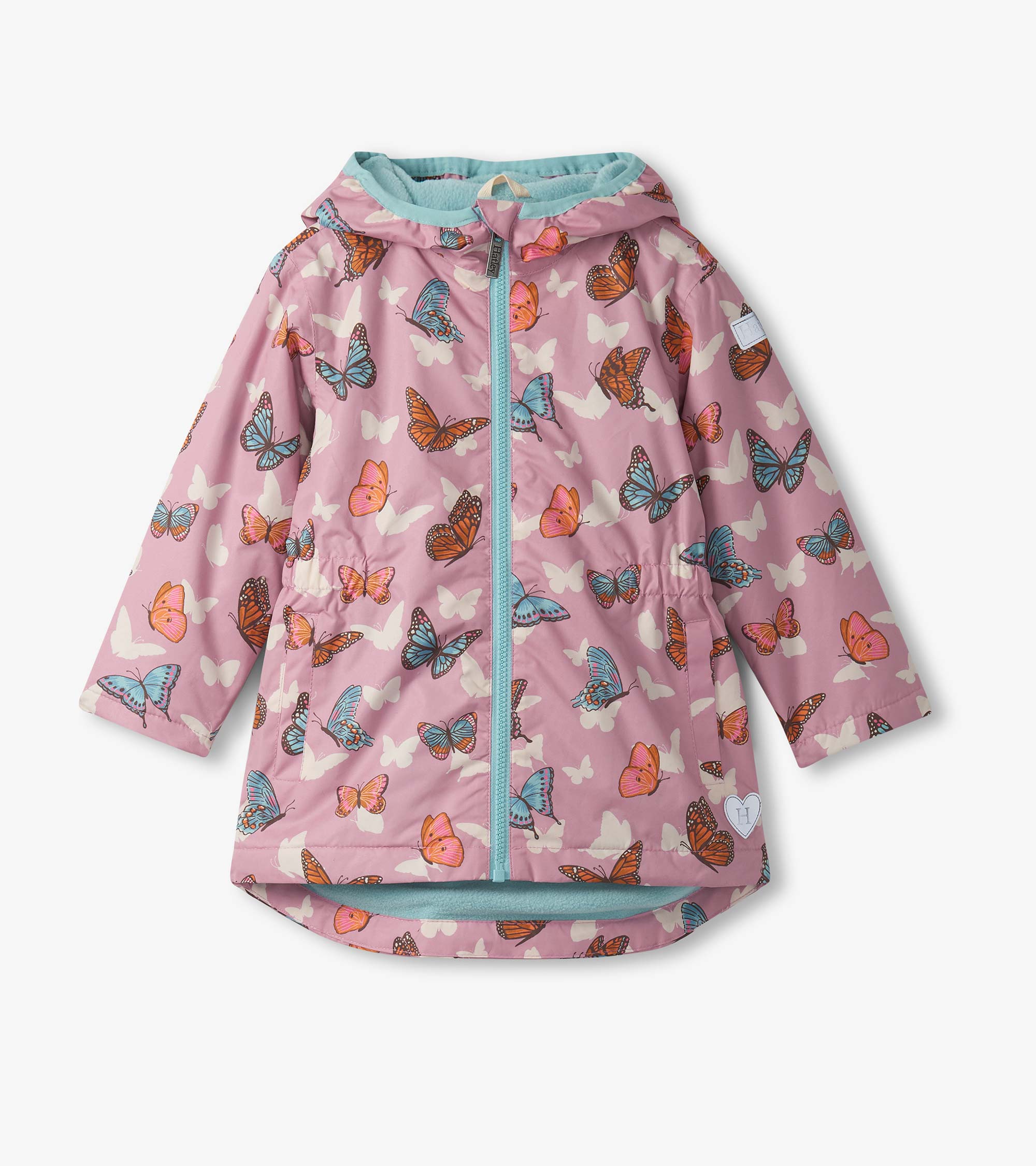 Girls Pop-Out Butterflies Zip-Up Lightweight Rain Jacket | Hatley For Girls