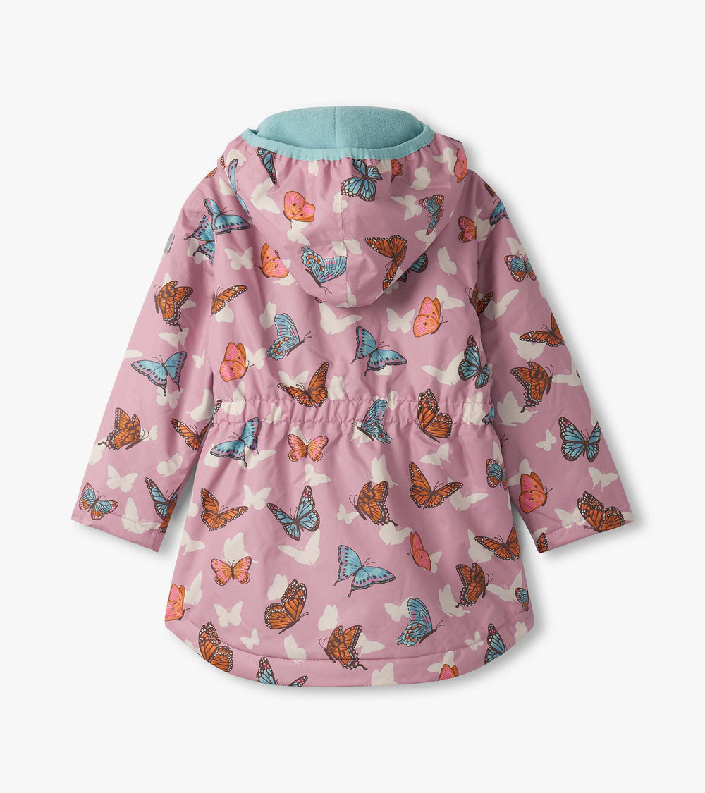 Girls Pop-Out Butterflies Zip-Up Lightweight Rain Jacket | Hatley For Girls