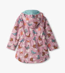Girls Pop-Out Butterflies Zip-Up Lightweight Rain Jacket | Hatley For Girls