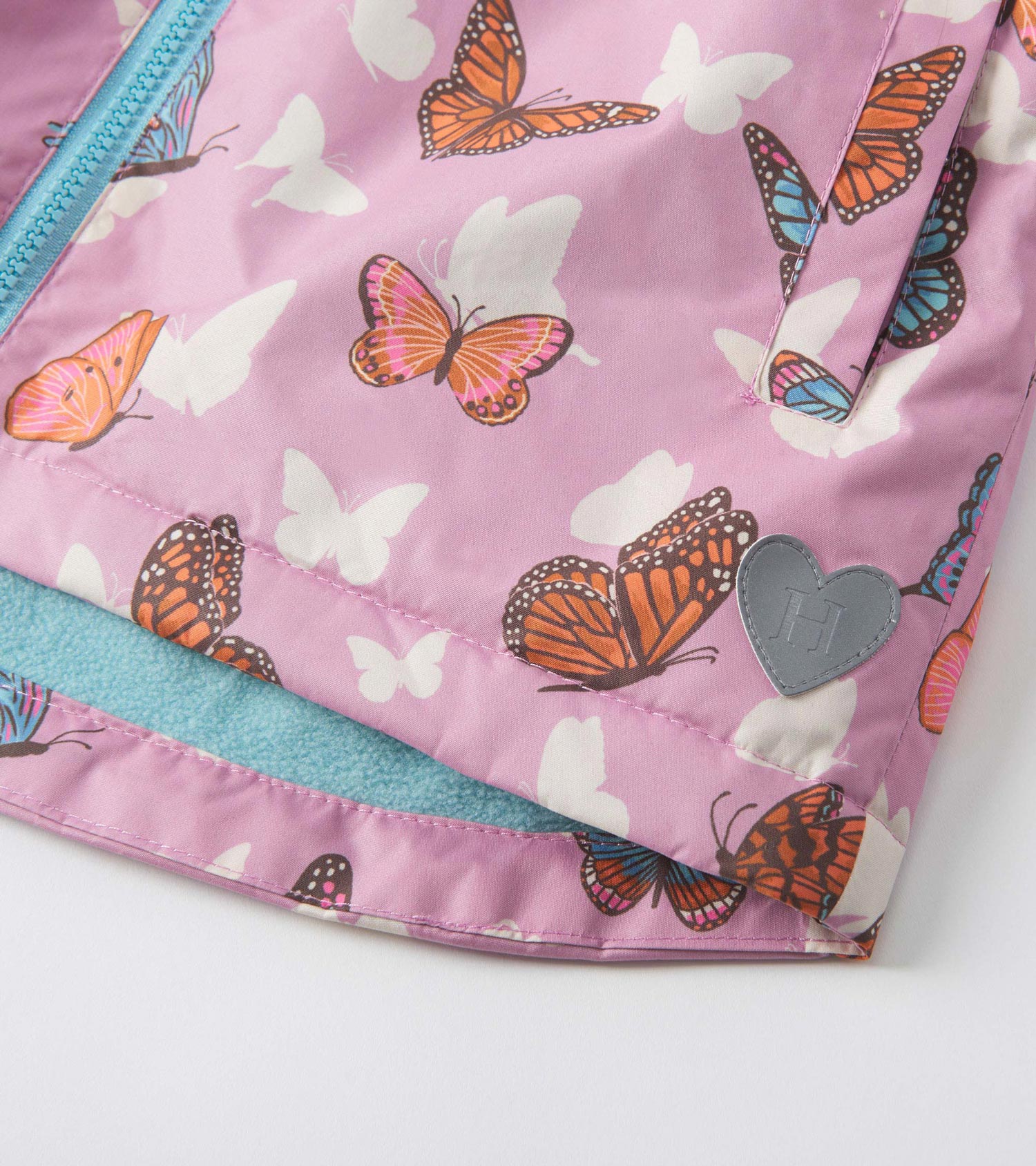 Girls Pop-Out Butterflies Zip-Up Lightweight Rain Jacket | Hatley For Girls
