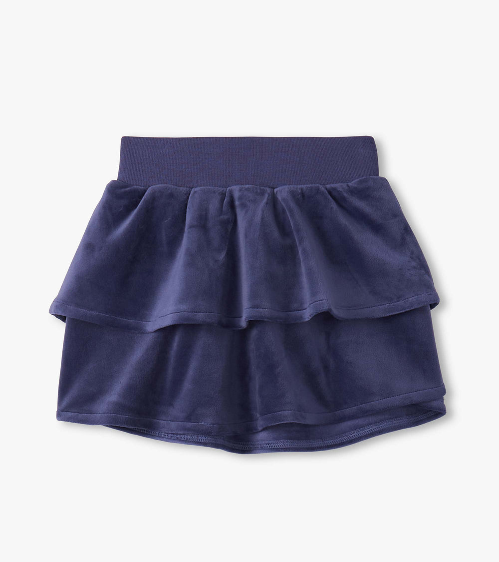 Girls Patriot Blue Velour Skirt | Hatley Girls