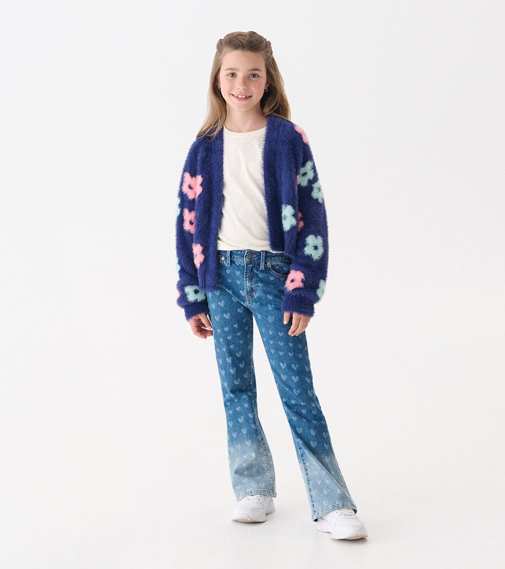 Girls Big Flowers Open Cardigan | Hatley US Girls