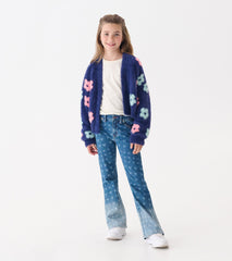Girls Big Flowers Open Cardigan | Hatley US Girls