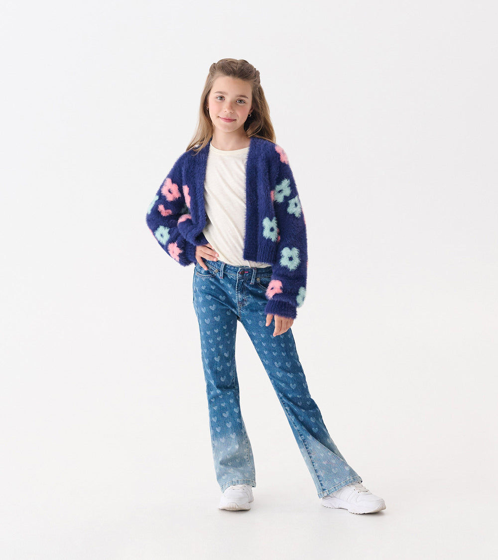 Girls Big Flowers Open Cardigan | Hatley US Girls
