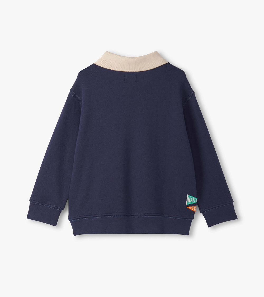 Boys Patriot Blue Fooler Polo Pullover | Hatley Discount Boys