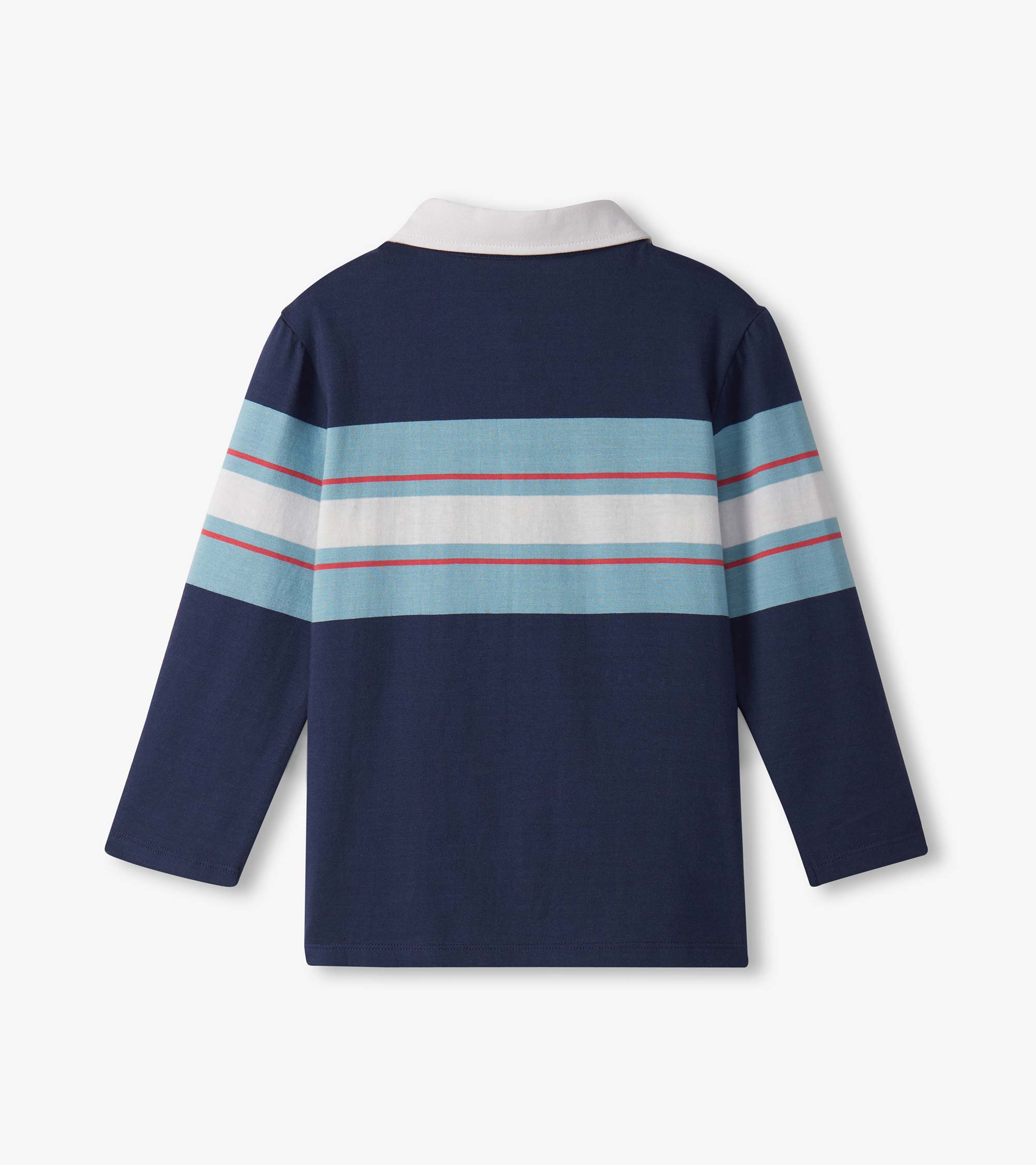 Boys Blue Stripes Rugby Polo | Hatley For Boys
