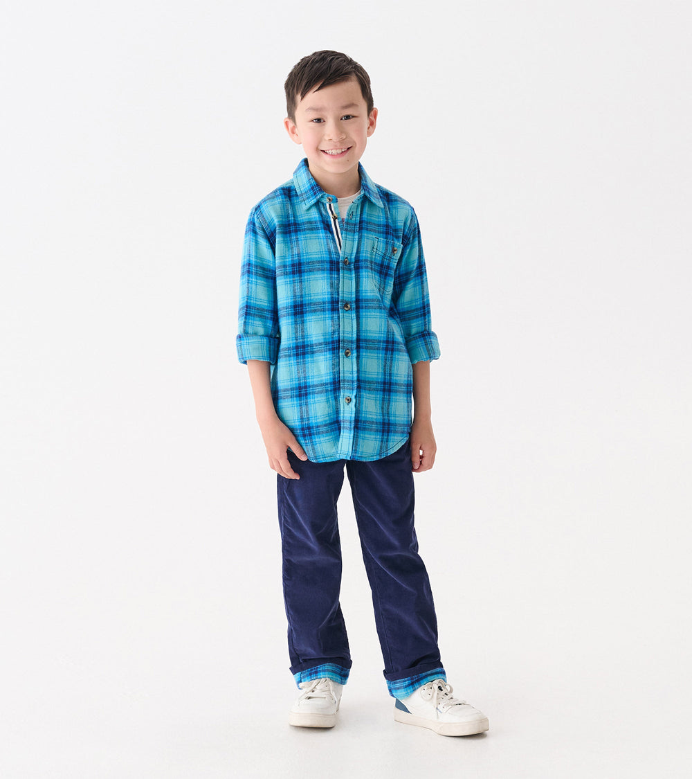 Boys Patriot Blue Pull-On Lined Corduroy Pants | Hatley For Boys