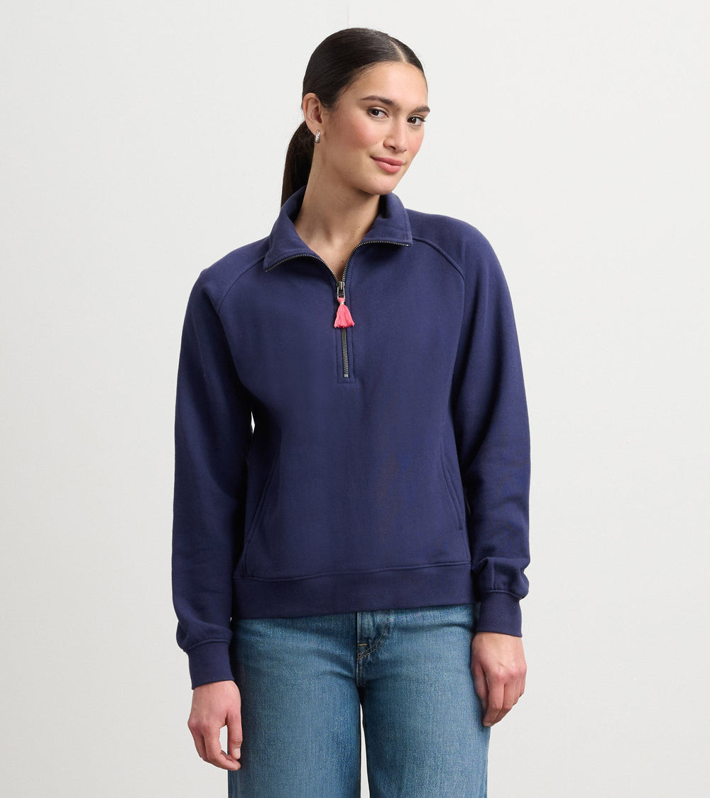 Mock Neck Pullover - Patriot Blue | Hatley Sale Women