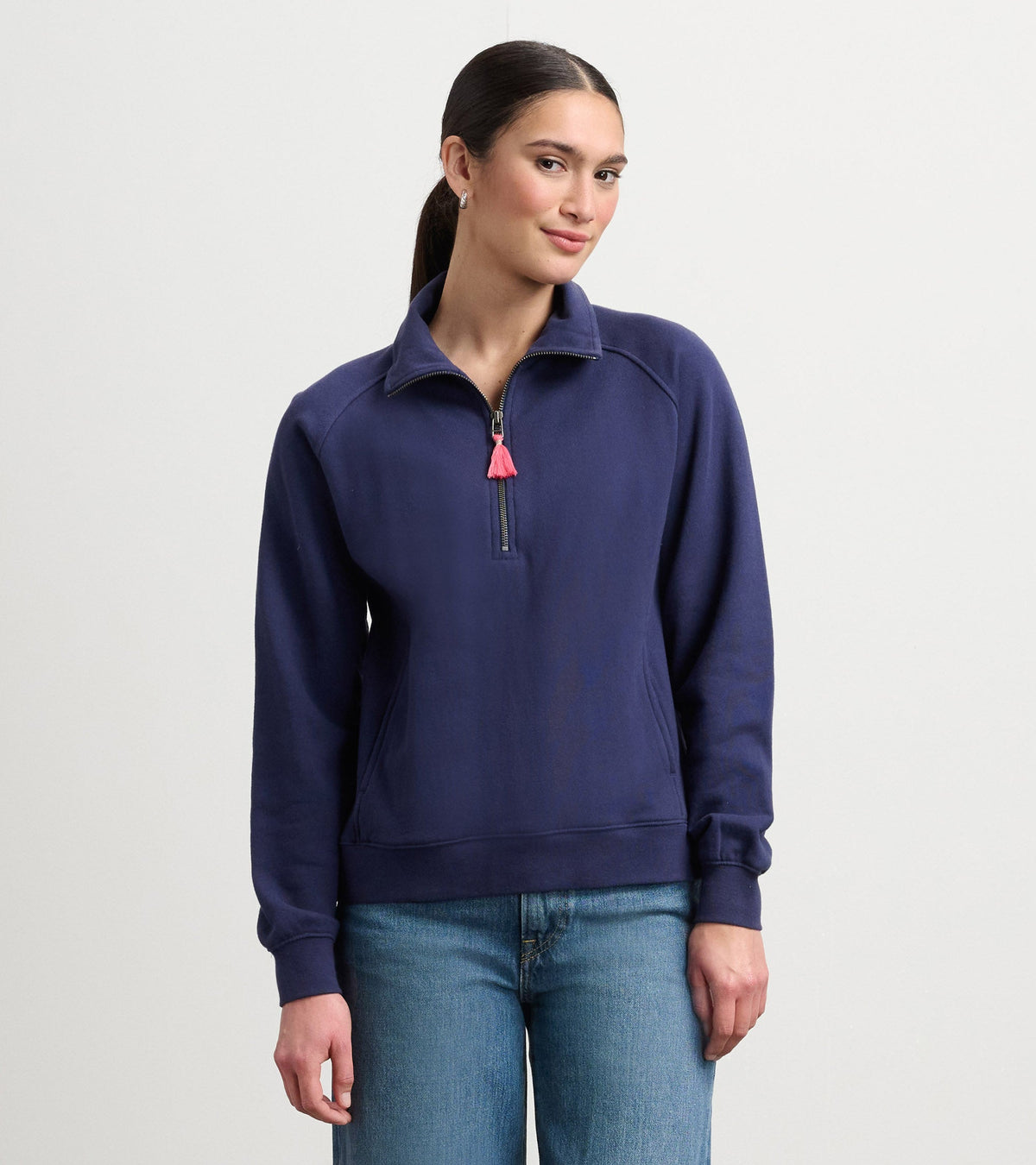 Mock Neck Pullover - Patriot Blue | Hatley Sale Women