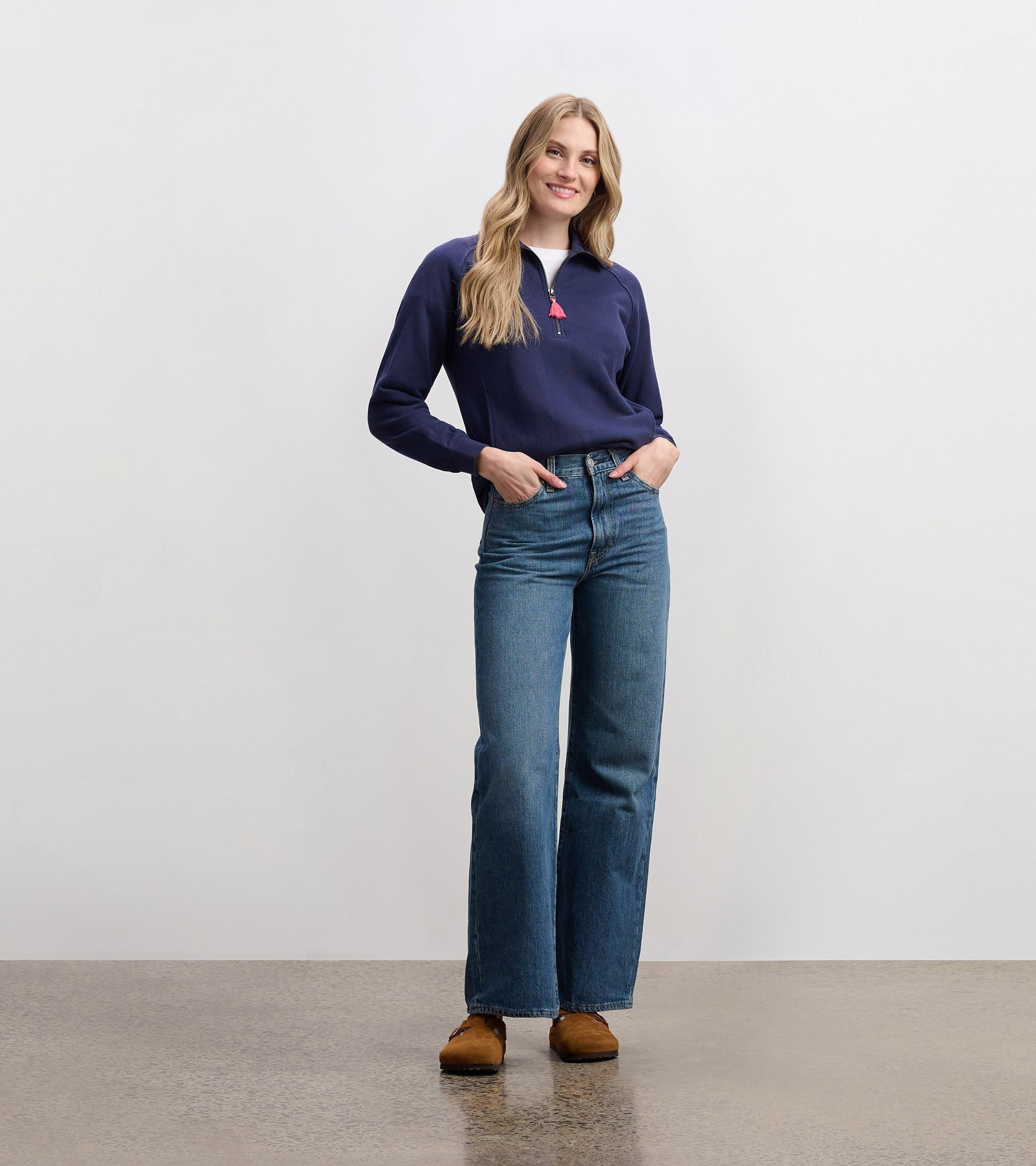 Mock Neck Pullover - Patriot Blue | Hatley Sale Women