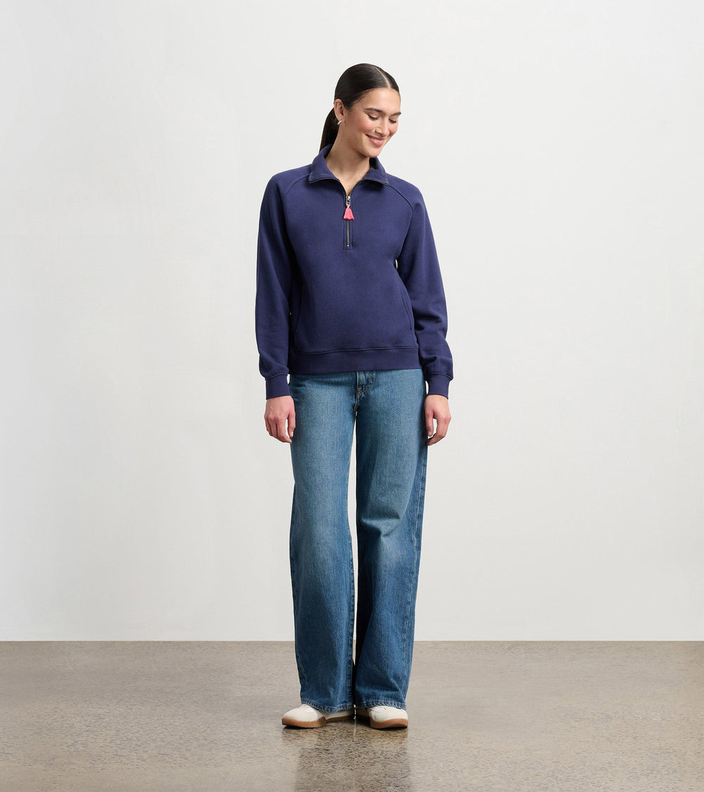 Mock Neck Pullover - Patriot Blue | Hatley Sale Women