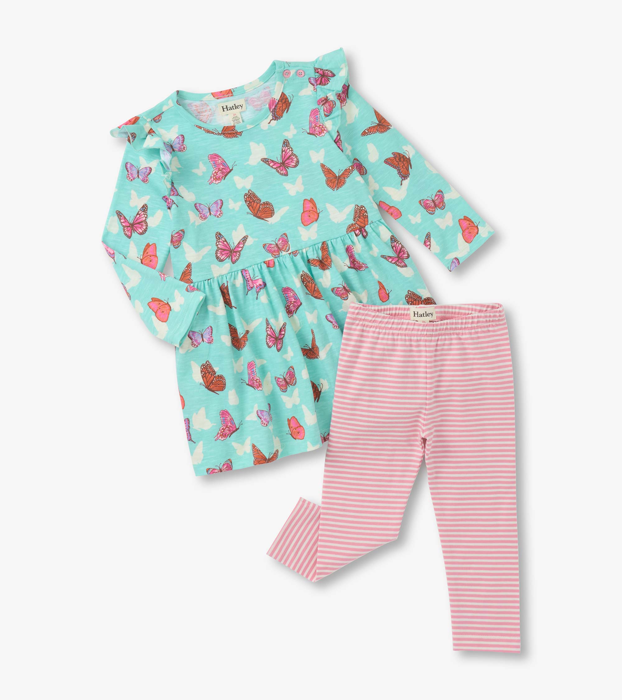 Baby & Toddler Girls Butterfly Ruffle Dress and Legging Set | Hatley