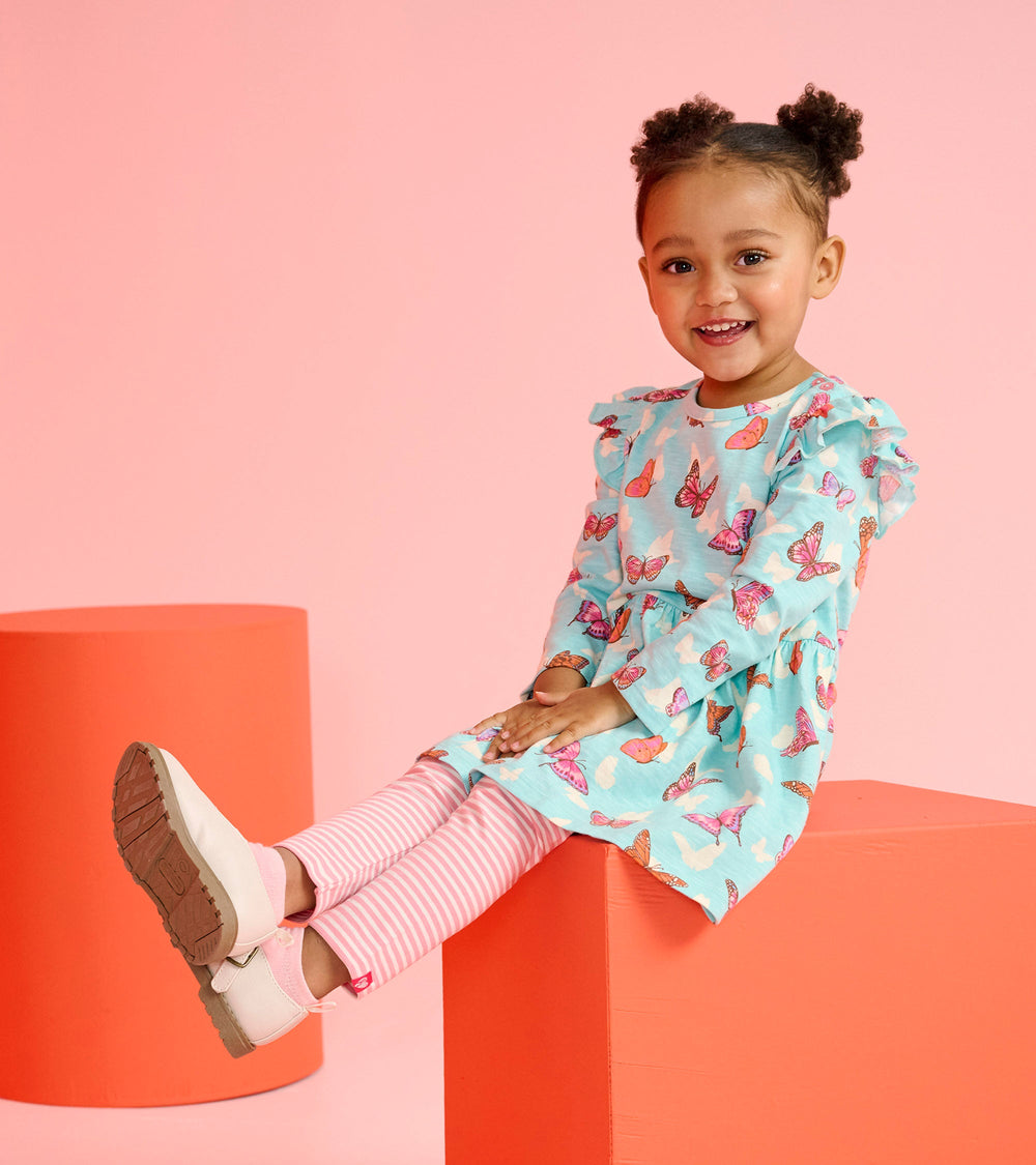 Baby & Toddler Girls Butterfly Ruffle Dress and Legging Set | Hatley