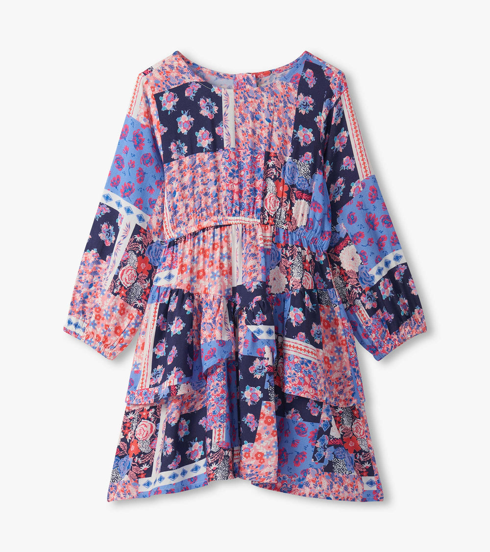 Girls Patchwork Floral Flounce Dress | Hatley Onsale Girls