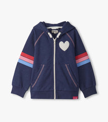 Girls Patriot Blue Zip-Up Hoodie | Hatley For Girls