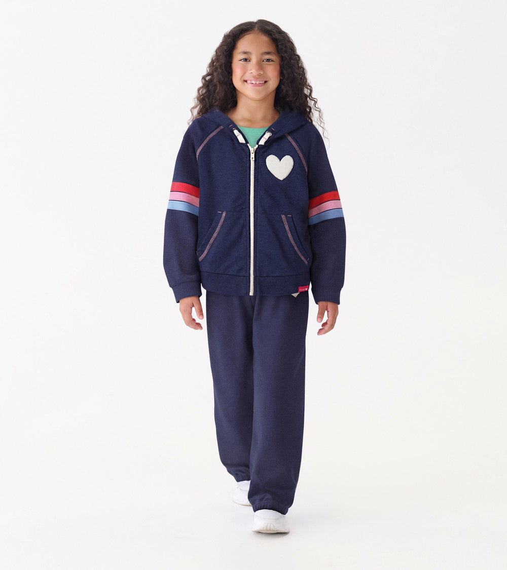 Girls Patriot Blue Zip-Up Hoodie | Hatley For Girls