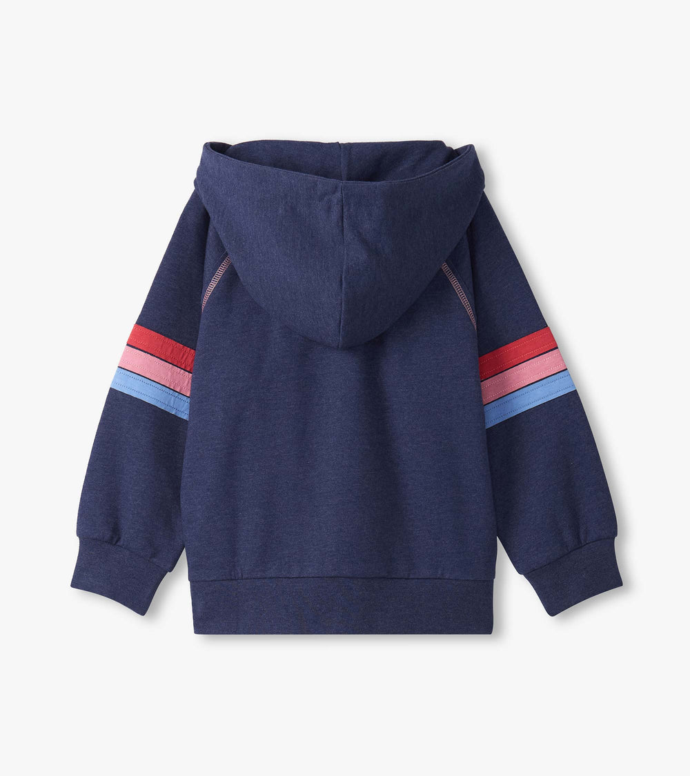 Girls Patriot Blue Zip-Up Hoodie | Hatley For Girls
