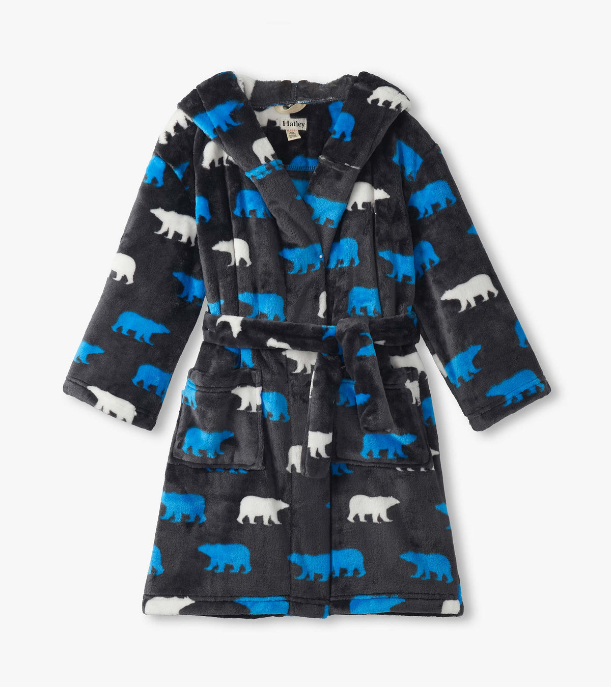 Boys Polar Bear Silhouette Fuzzy Fleece Robe | Hatley US Boys